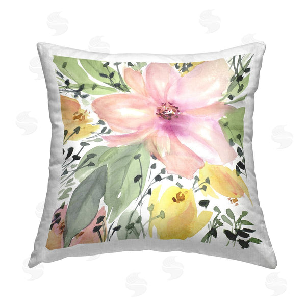 stupell industries Lanie Loreth | Birds Eye Floral Printed Throw Pillow