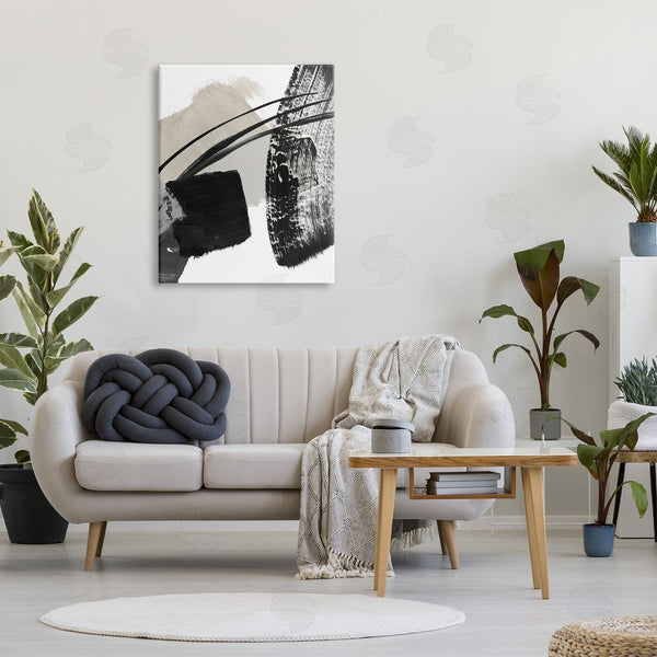 Stupell Industries Lanie Loreth | Black Brush Strokes Wall Art