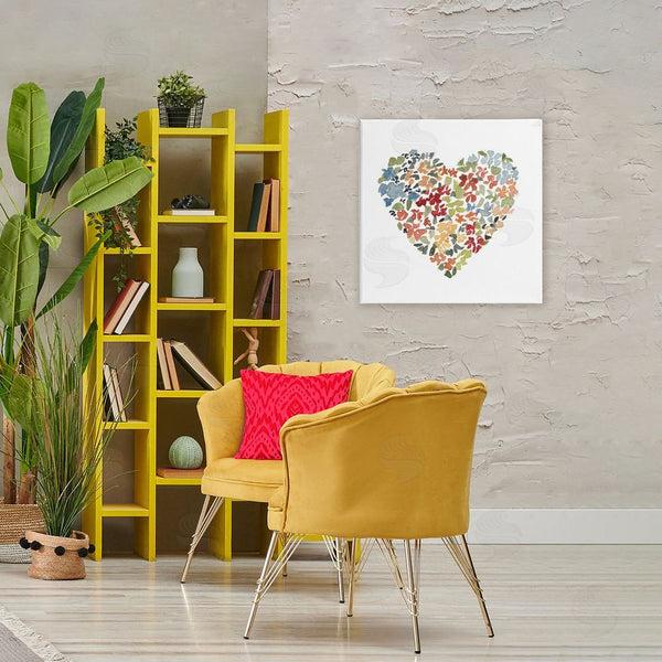 Stupell Industries Lanie Loreth | Blooming Earth Tone Heart Wall Art