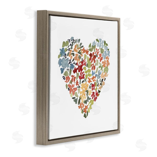 Stupell Industries Lanie Loreth | Blooming Earth Tone Heart Wall Art