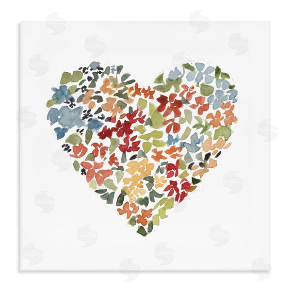 stupell industries Lanie Loreth | Blooming Earth Tone Heart Wall Art