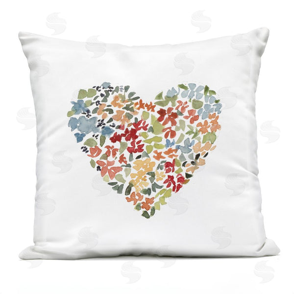 Stupell Industries Lanie Loreth | Blooming Heart Petals Throw Pillow