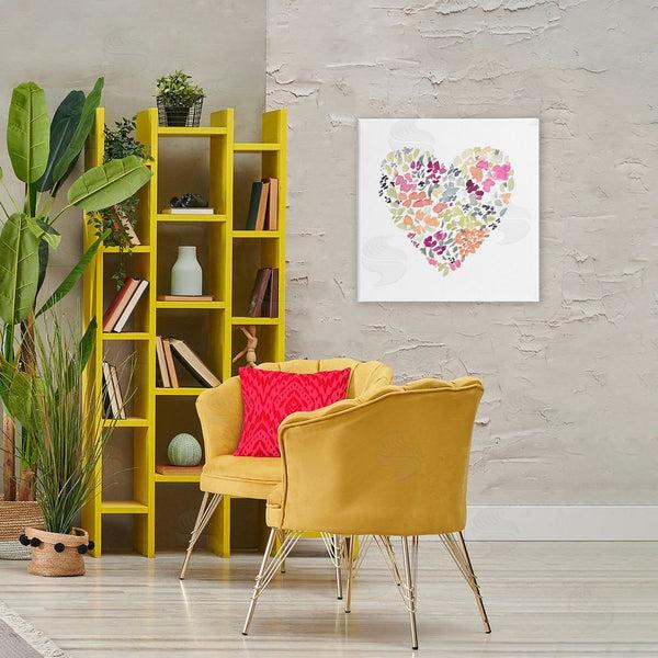 Stupell Industries Lanie Loreth | Blooming Pastel Heart Wall Art