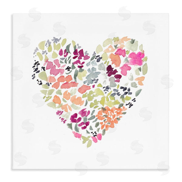 stupell industries Lanie Loreth | Blooming Pastel Heart Wall Art