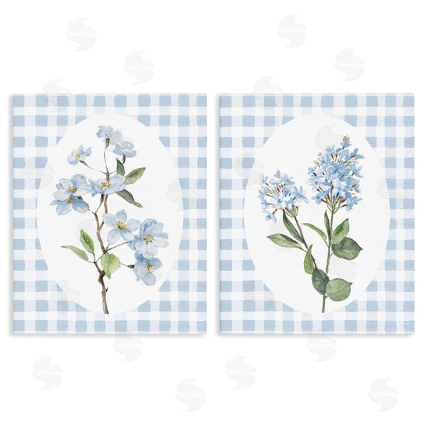 stupell industries Lanie Loreth | Blooms on Blue Checkered Wall Art