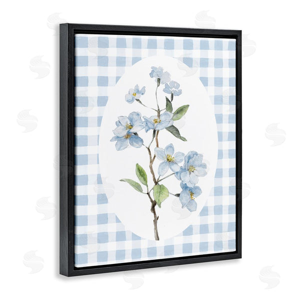 Stupell Industries Lanie Loreth | Blooms On Blue Checkers Wall Art