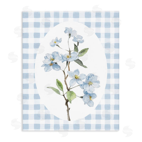 Stupell Industries Lanie Loreth | Blooms On Blue Checkers Wall Art