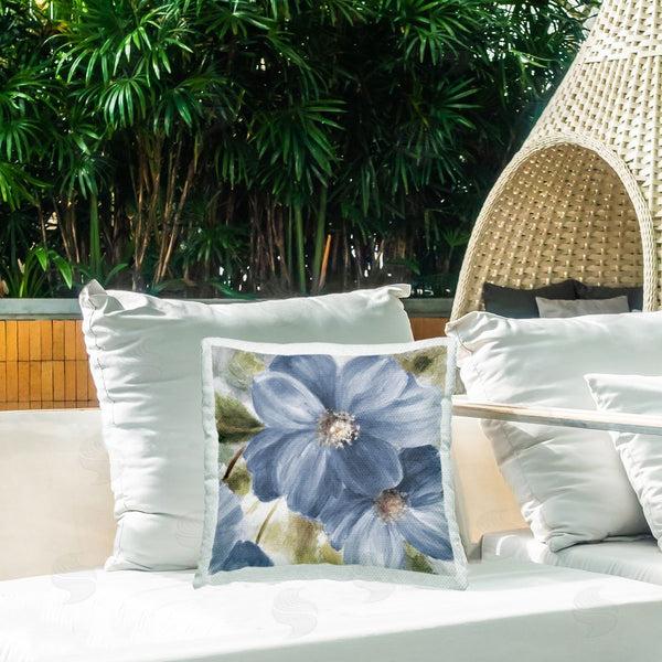 Stupell Industries Lanie Loreth | Blue Beauty Blossoms Throw Pillow