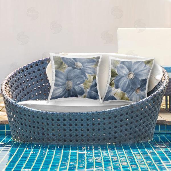 Stupell Industries Lanie Loreth | Blue Beauty Florals Throw Pillow