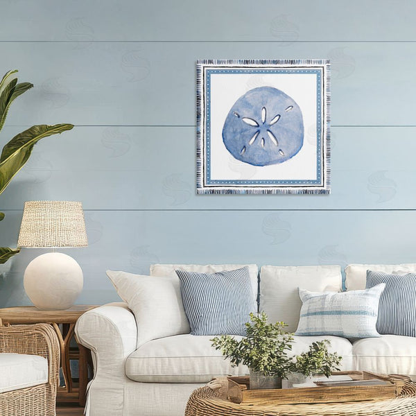 Stupell Industries Lanie Loreth | Blue Bordered Sand Dollar Wall Art