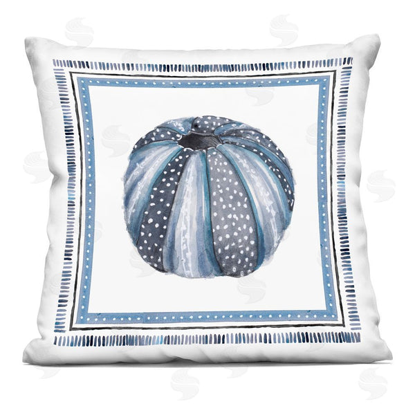 stupell industries Lanie Loreth | Blue Bordered Sea Urchin Throw Pillow