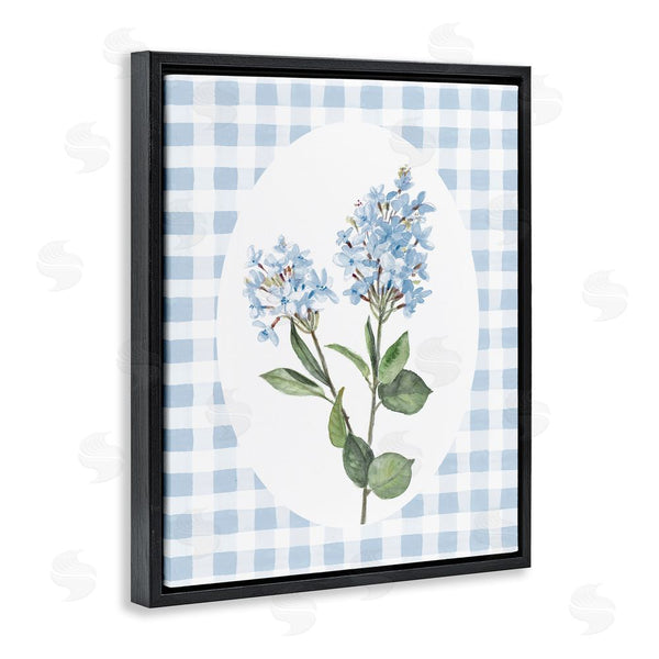 Stupell Industries Lanie Loreth | Blue Checkered Blooms Wall Art