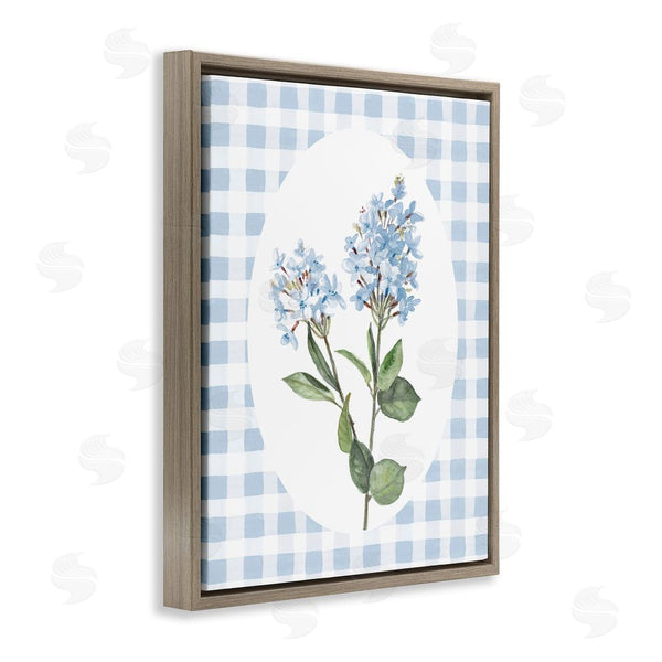 Stupell Industries Lanie Loreth | Blue Checkered Blooms Wall Art