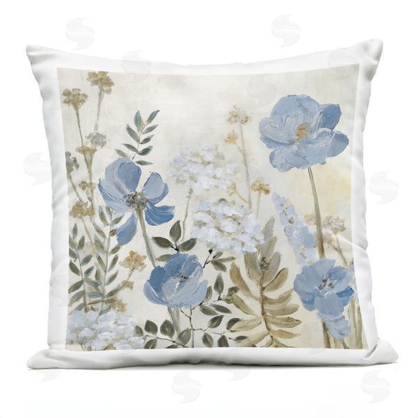 Stupell Industries Lanie Loreth | Blue Floral Meadow Throw Pillow