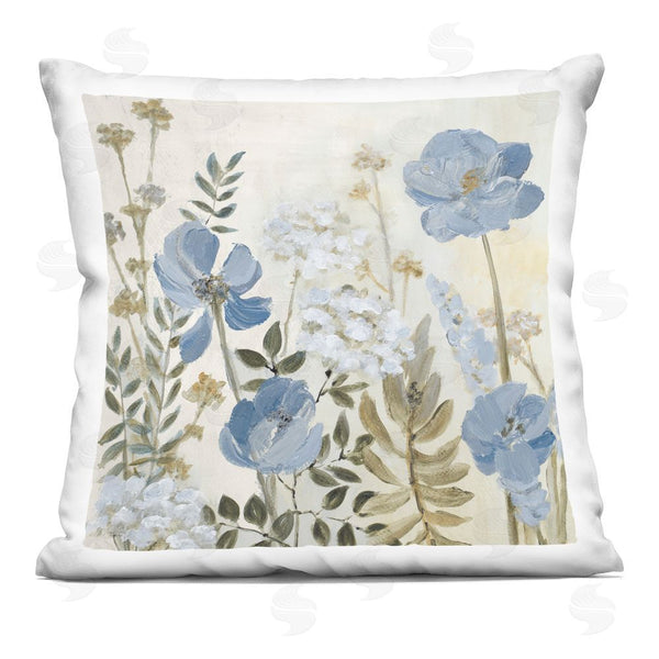 stupell industries Lanie Loreth | Blue Floral Meadow Throw Pillow