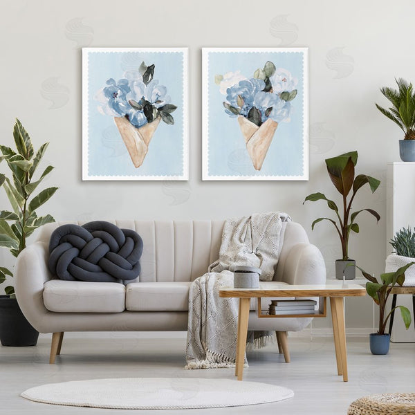 Stupell Industries Lanie Loreth | Blue Flower Gift Bouquets Wall Art