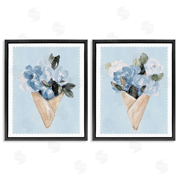 Stupell Industries Lanie Loreth | Blue Flower Gift Bouquets Wall Art