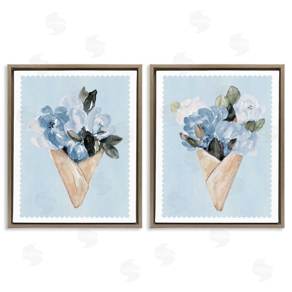 Stupell Industries Lanie Loreth | Blue Flower Gift Bouquets Wall Art