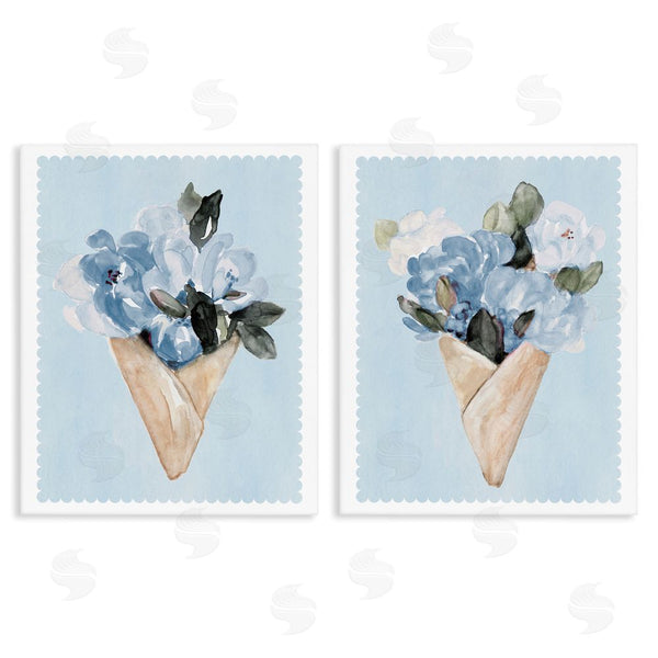 stupell industries Lanie Loreth | Blue Flower Gift Bouquets Wall Art