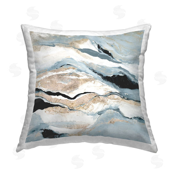 stupell industries Lanie Loreth | Blue Natural Geode Pattern Printed Throw Pillow