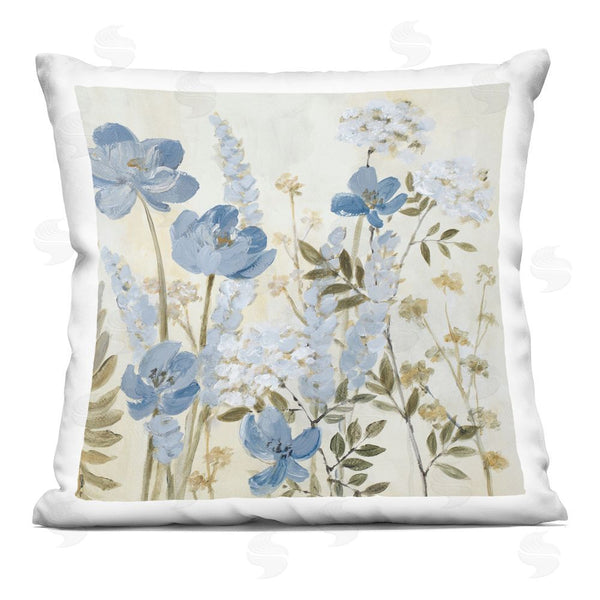 stupell industries Lanie Loreth | Blue Wildflower Meadow Throw Pillow