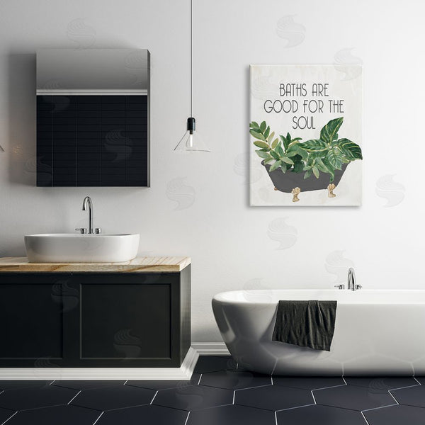 Stupell Industries Lanie Loreth | Botanical Bath Phrase Wall Art