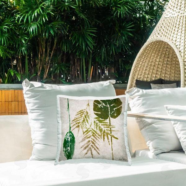 Stupell Industries Lanie Loreth | Botanical Leaf Impressions Printed Throw Pillow