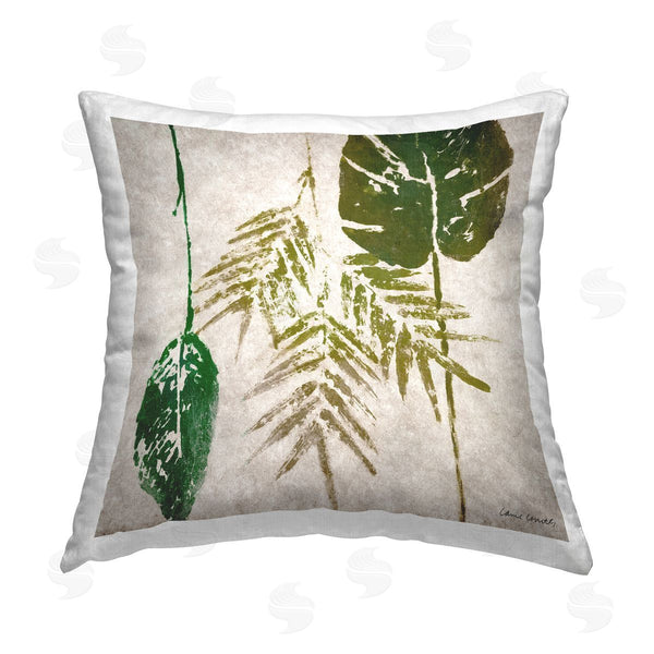 stupell industries Lanie Loreth | Botanical Leaf Impressions Printed Throw Pillow