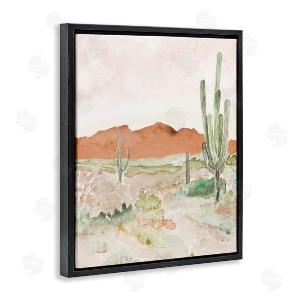 Stupell Industries Lanie Loreth | Cactus Plants Dry Desert Scene Distant Cliffs Wall Art