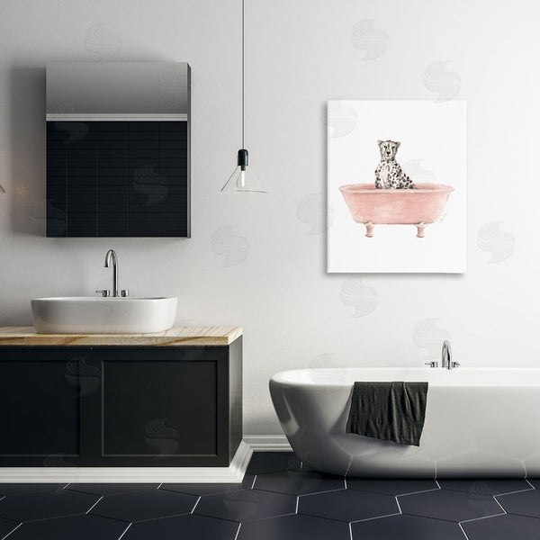 Stupell Industries Lanie Loreth | Cheetah In Pink Tub Wall Art