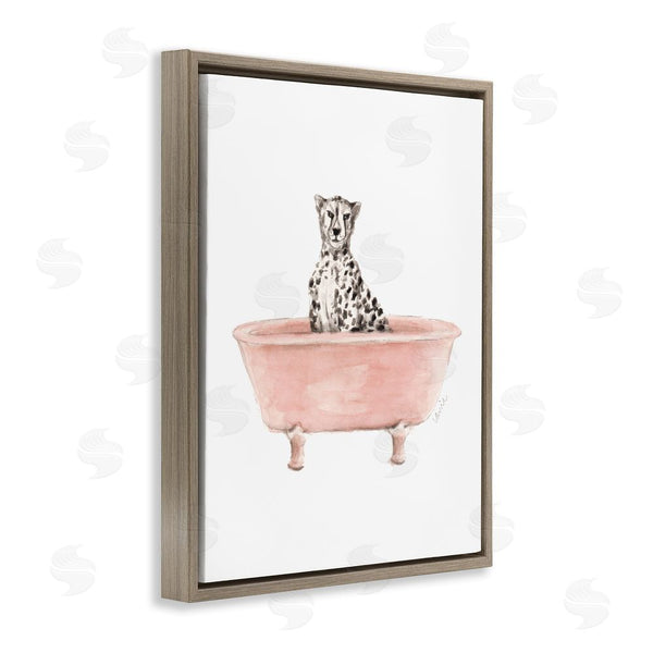 Stupell Industries Lanie Loreth | Cheetah In Pink Tub Wall Art