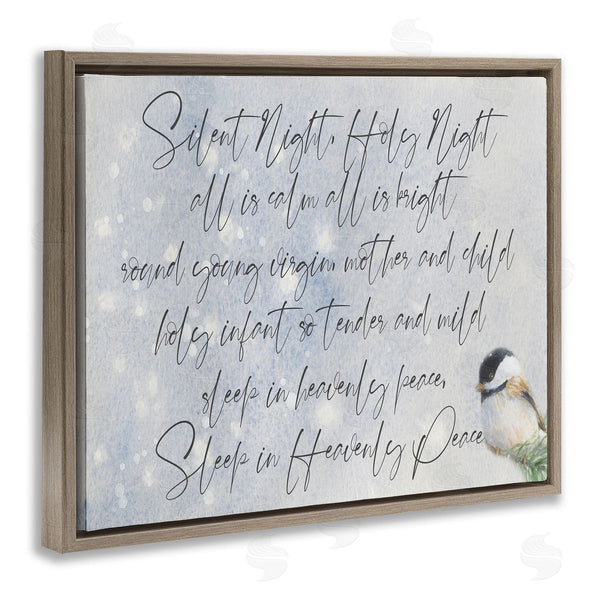 Stupell Industries Lanie Loreth | Christmas Silent Night Winter Bird Illustration Wall Art