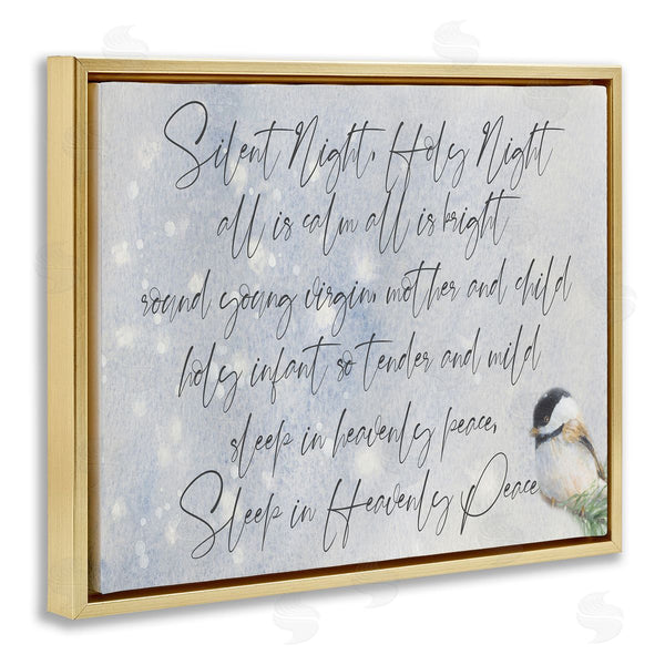 Stupell Industries Lanie Loreth | Christmas Silent Night Winter Bird Illustration Wall Art