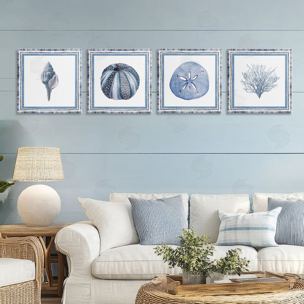 Stupell Industries Lanie Loreth | Coastal Teal Bordered Coral Wall Art