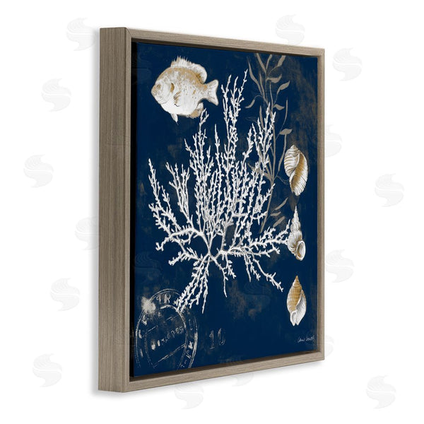 Stupell Industries Lanie Loreth | Coral Medley On Blue Wall Art