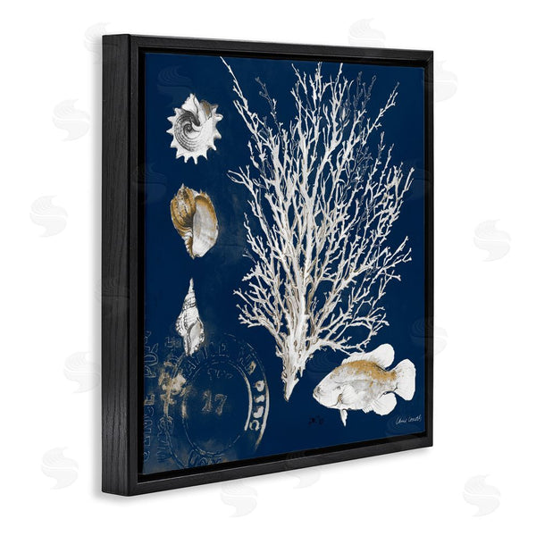 Stupell Industries Lanie Loreth | Coral Medley On Navy Wall Art