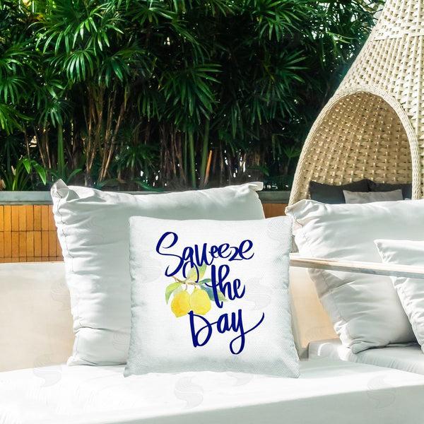 Stupell Industries Lanie Loreth | Cursive Squeeze The Day Throw Pillow