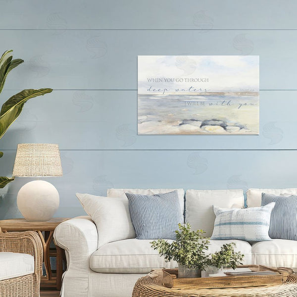 Stupell Industries Lanie Loreth | Deep Waters Isaiah 43:2 Wall Art