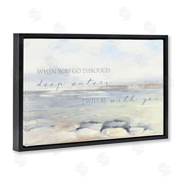 Stupell Industries Lanie Loreth | Deep Waters Isaiah 43:2 Wall Art