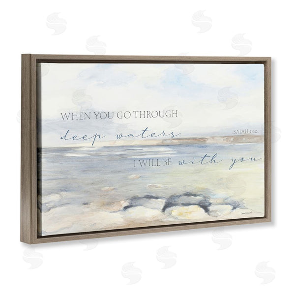 Stupell Industries Lanie Loreth | Deep Waters Isaiah 43:2 Wall Art