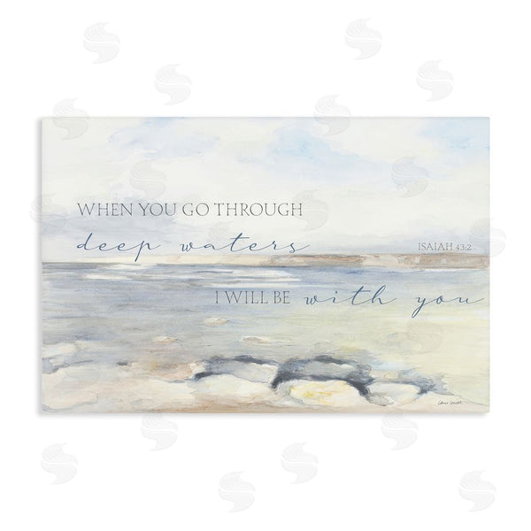 stupell industries Lanie Loreth | Deep Waters Isaiah 43:2 Wall Art
