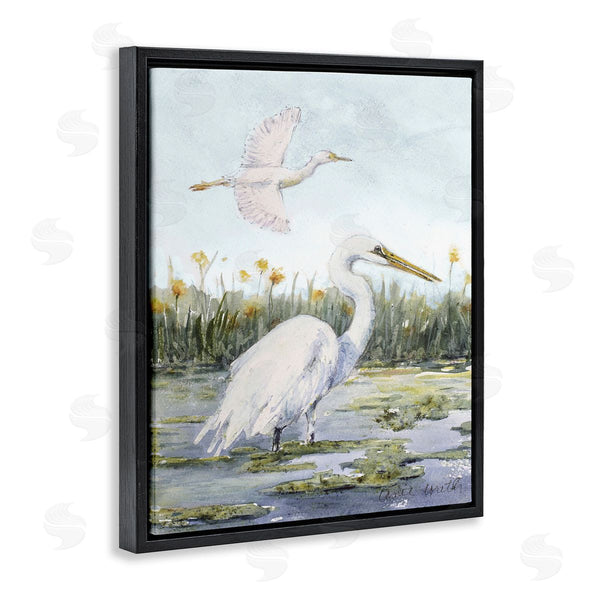 Stupell Industries Lanie Loreth | Egrets In Wetland Landscape Wall Art