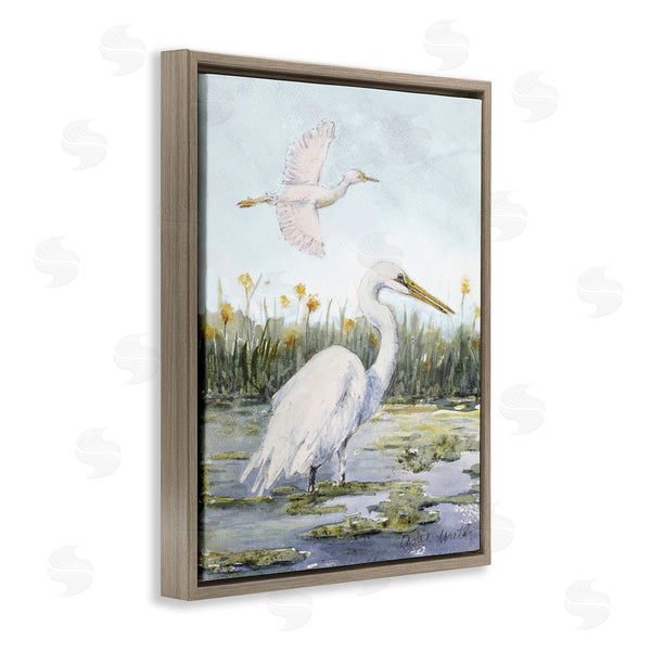 Stupell Industries Lanie Loreth | Egrets In Wetland Landscape Wall Art