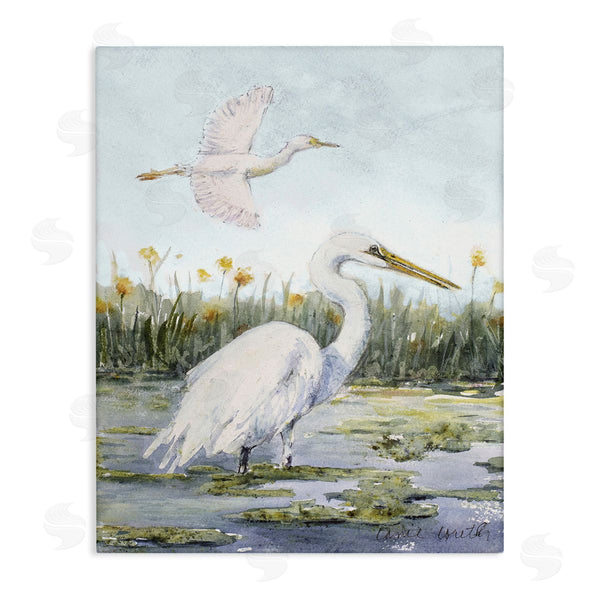 stupell industries Lanie Loreth | Egrets in Wetland Landscape Wall Art