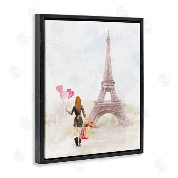 Stupell Industries Lanie Loreth | Eiffel Tower & Heart Balloons Wall Art