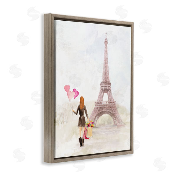 Stupell Industries Lanie Loreth | Eiffel Tower & Heart Balloons Wall Art