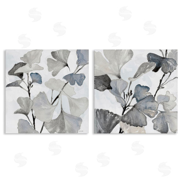 stupell industries Lanie Loreth | Elegant Monochromatic Plant Leaves Wall Art
