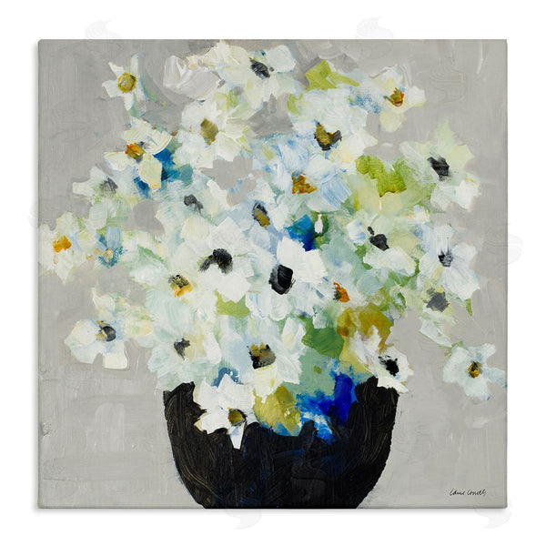 stupell industries Lanie Loreth | Expressive White Flower Bouquet Abstract Bloom Wall Art