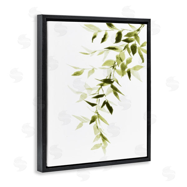 Stupell Industries Lanie Loreth | Falling Green Vines Soft Watercolor Cascading Plant Leaves Wall Art