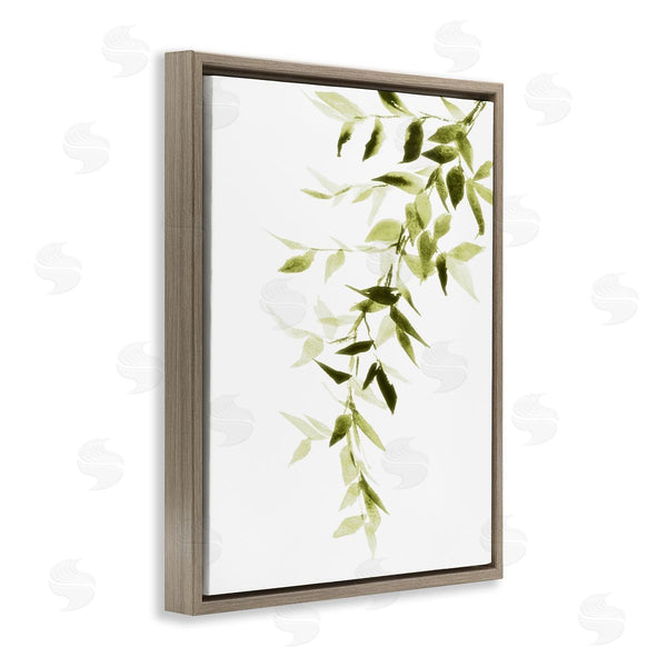 Stupell Industries Lanie Loreth | Falling Green Vines Soft Watercolor Cascading Plant Leaves Wall Art